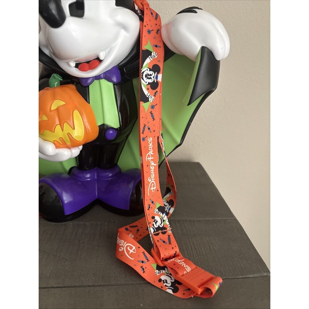 Disney Parks 2026 Halloween Vampire Mickey Mouse Pumpkin Popcorn Bucket New - Picture 5 of 13